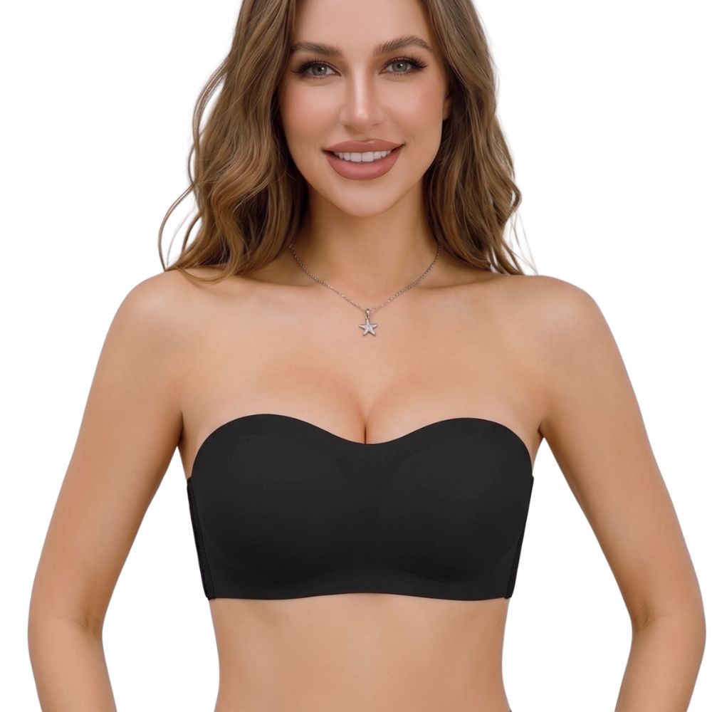 Magic Strapless Seamless Push Up Side Closure Bra - Magic Bra