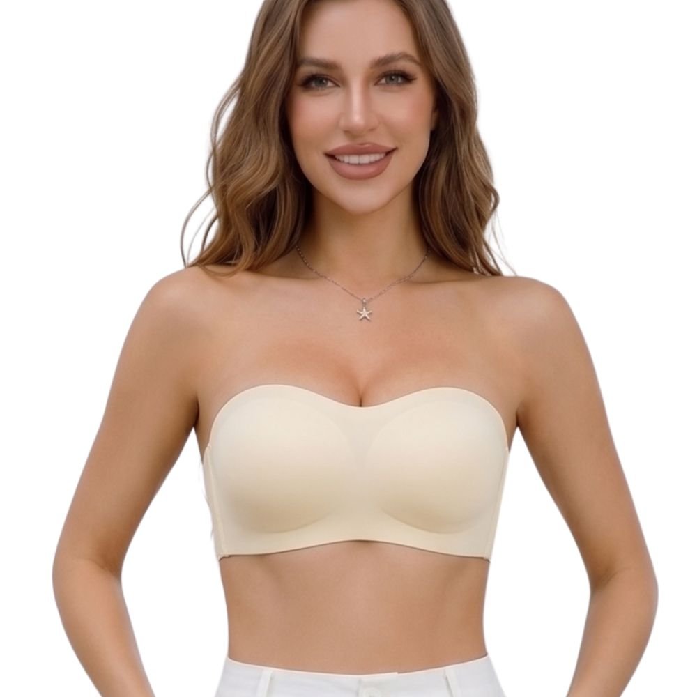 Magic Strapless Seamless Push Up Side Closure Bra - Magic Bra