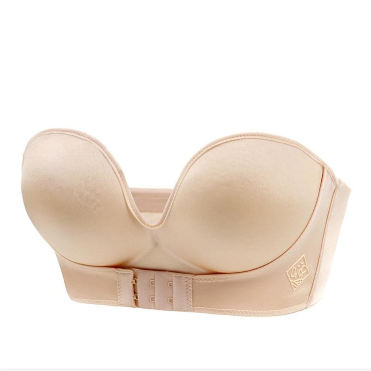 Magic Strapless Front Buckle Bra, Backless Bra Design, Push Up, Low ...